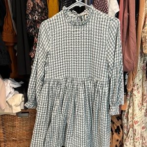 Free people dress white and green xs